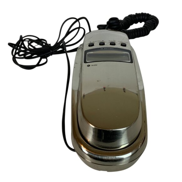 RadioShack Trim-Fone Big Button Shiny Silver 430-3909 Landline Phone Caller ID - Picture 4 of 7